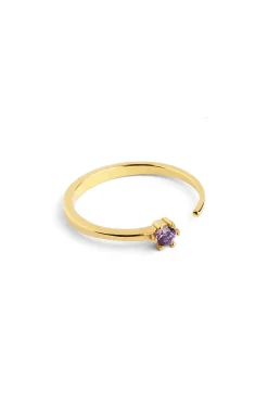 Anillo Sophie Lavande Plata Baño Oro
