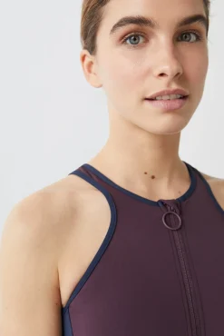 Banador Halter Cremallera Quick Dry