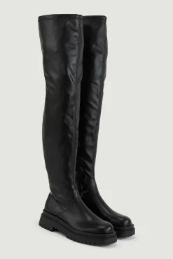 Botas Polipiel Mosqueteras Flexibles Con Suela Dentada
