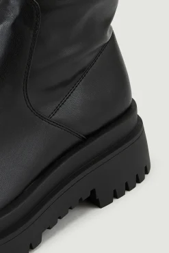 Botas Polipiel Mosqueteras Flexibles Con Suela Dentada