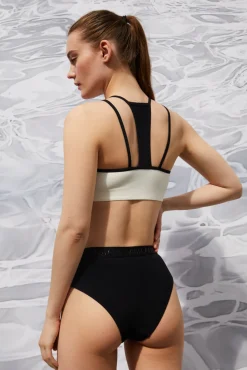 Braguita Alta De Bikini Negra Quick Dry