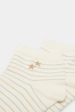 Calcetin Rayas Lurex Estrellas