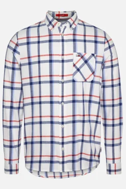 Camisa De Cuadros Tommy Jeans Con Bolsillo