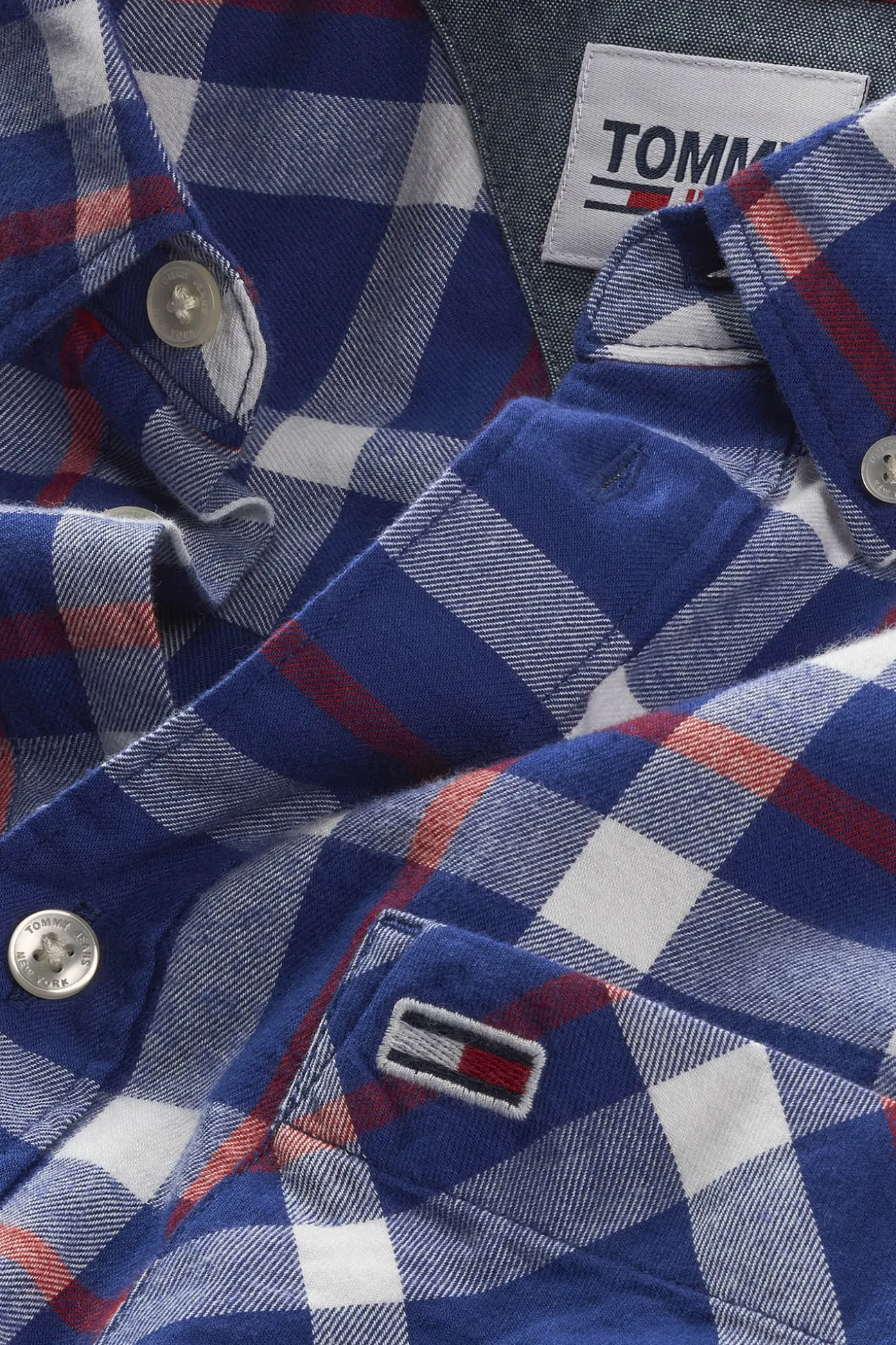 Camisa De Cuadros Tommy Jeans Con Bolsillo