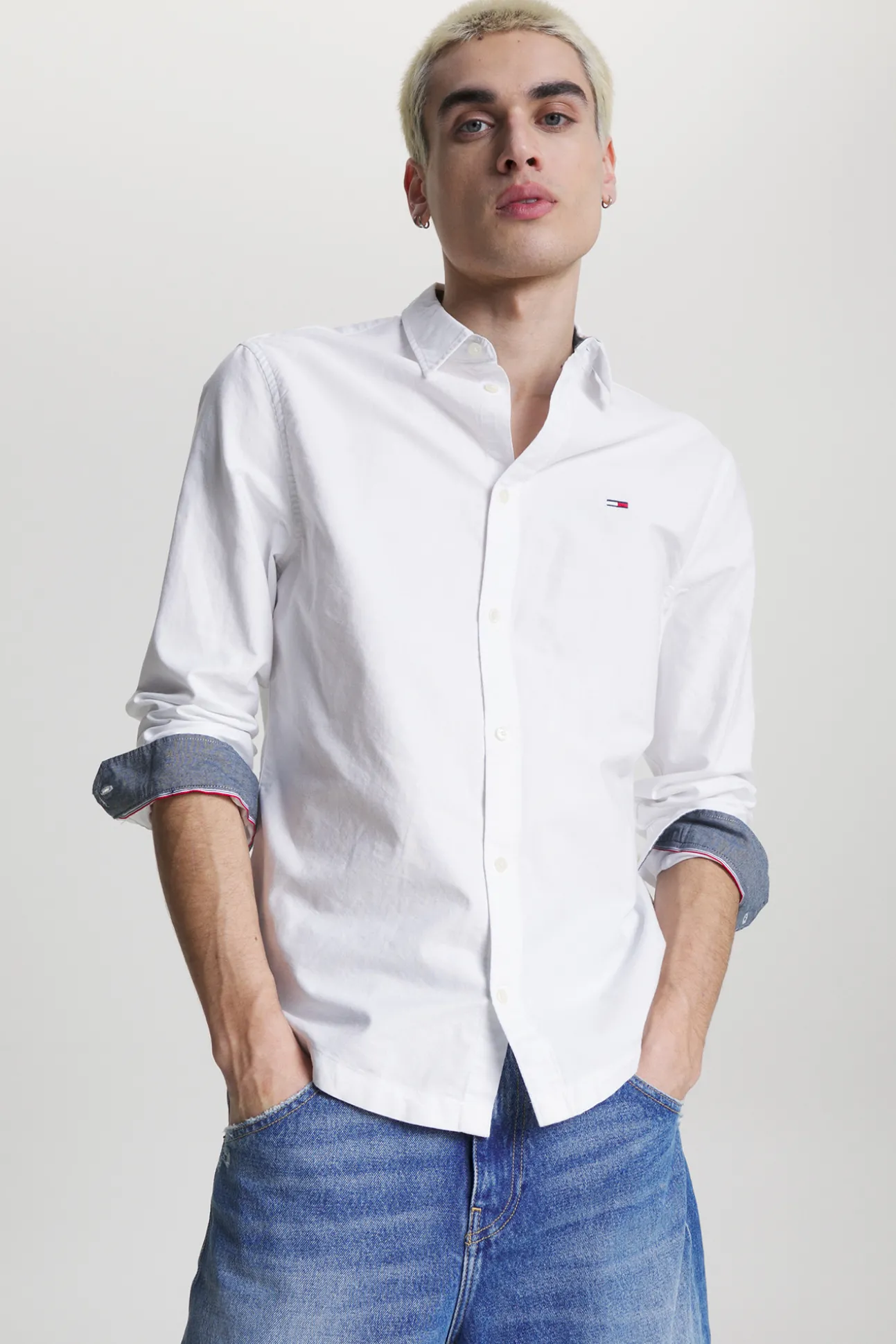 Camisa De Hombre De Manga Larga Tommy Jeans.