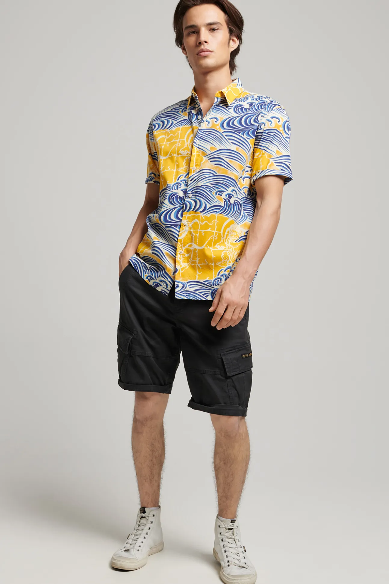 Camisa Hawaiana De Manga Corta Vintage