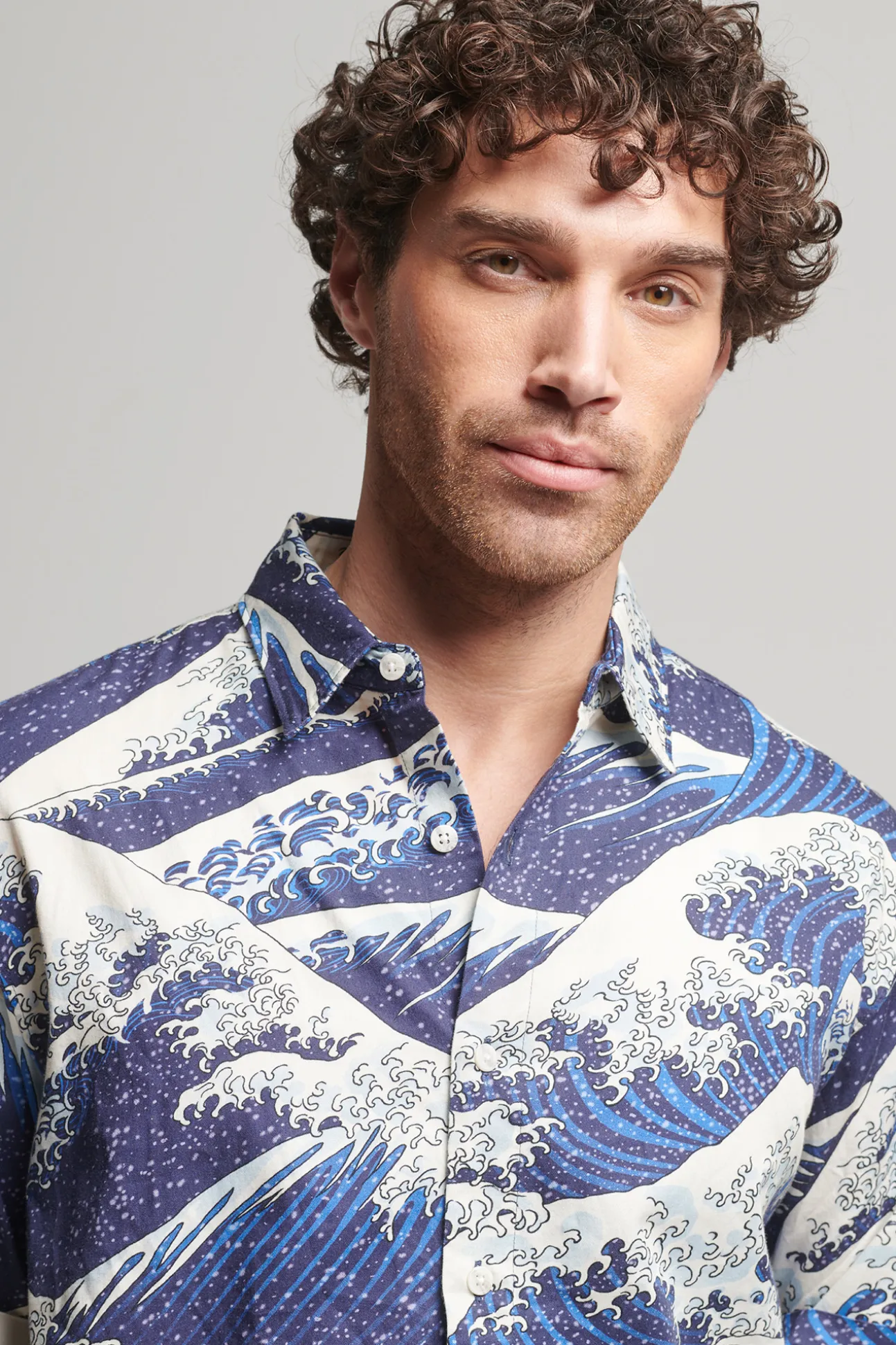 Camisa Hawaiana De Manga Corta Vintage
