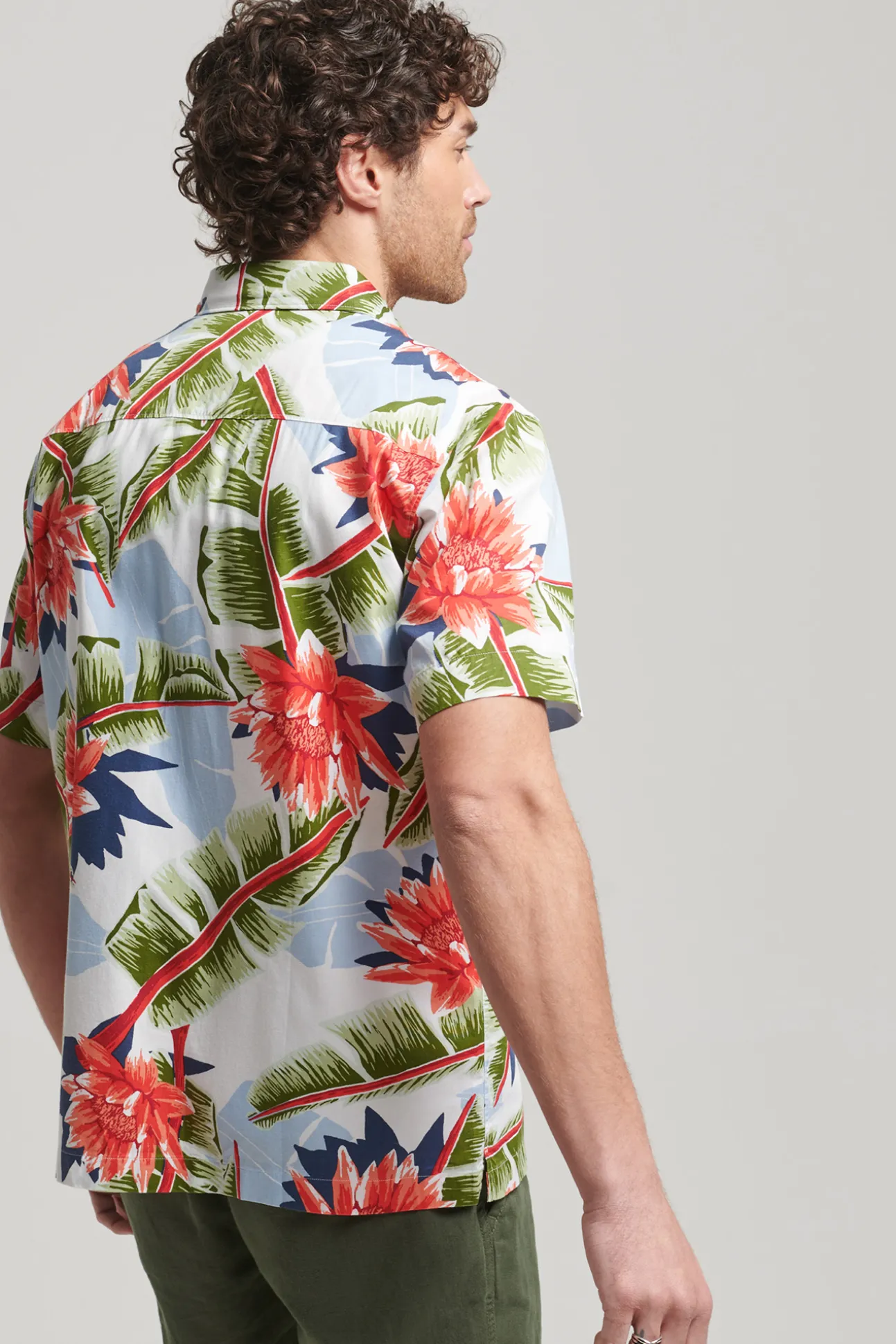 Camisa Hawaiana De Manga Corta Vintage