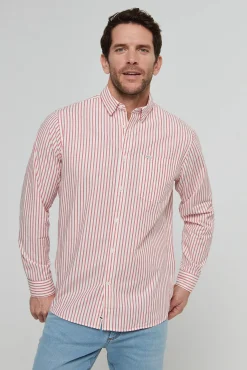 Camisa Hombre A Rayas Regular Fit.