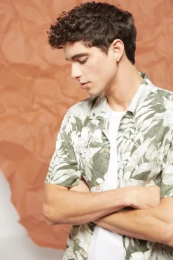 Camisa Lino Estampada