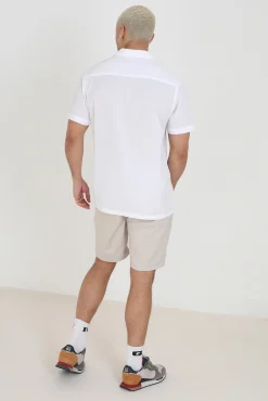 Camisa Lino Lisa Manga Corta