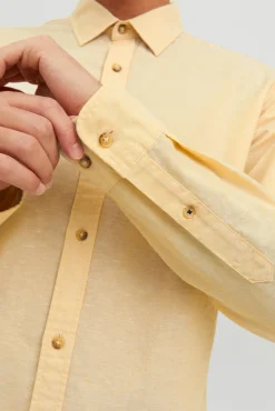 Camisa Lino Manga Larga