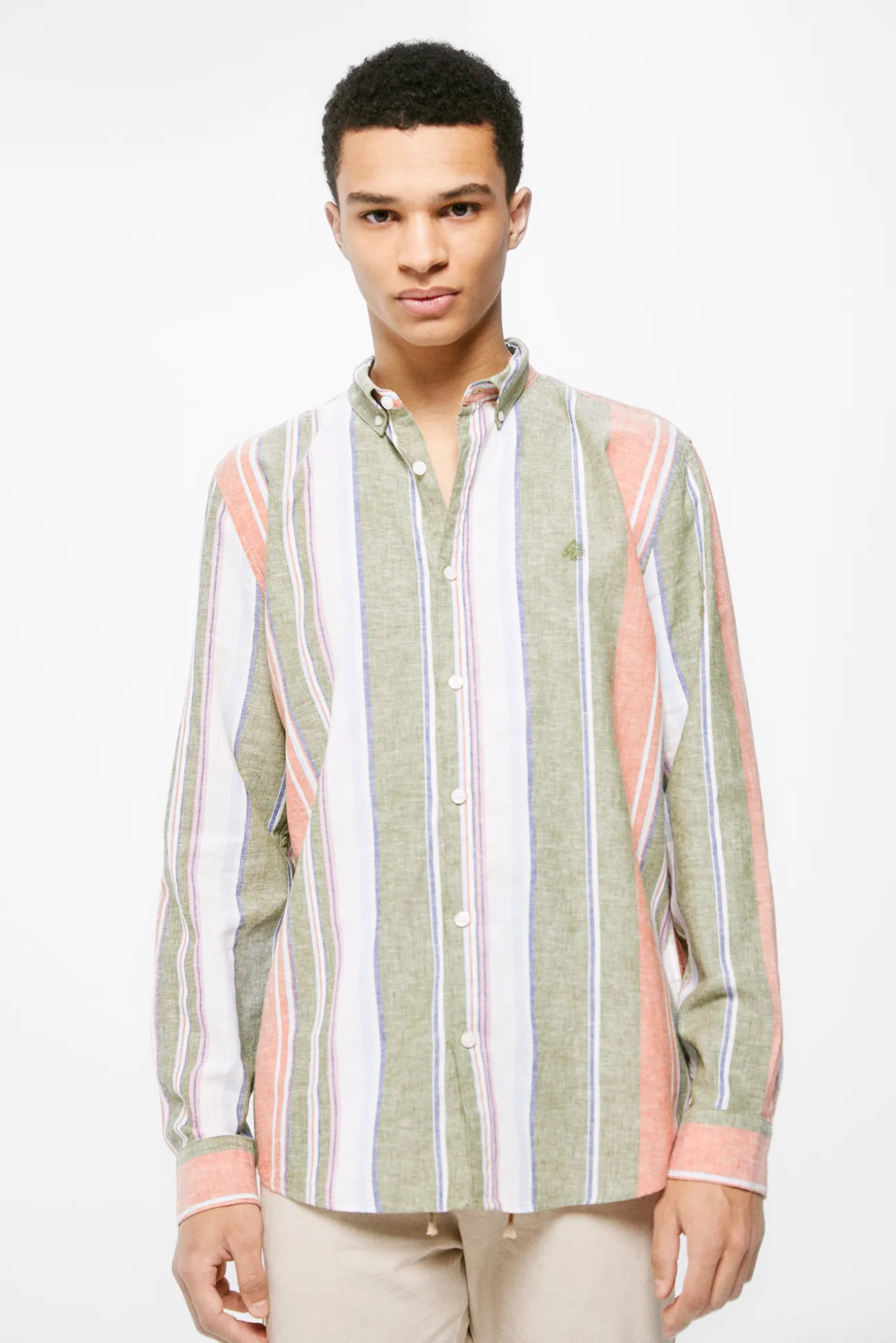 Camisa Lino Rayas