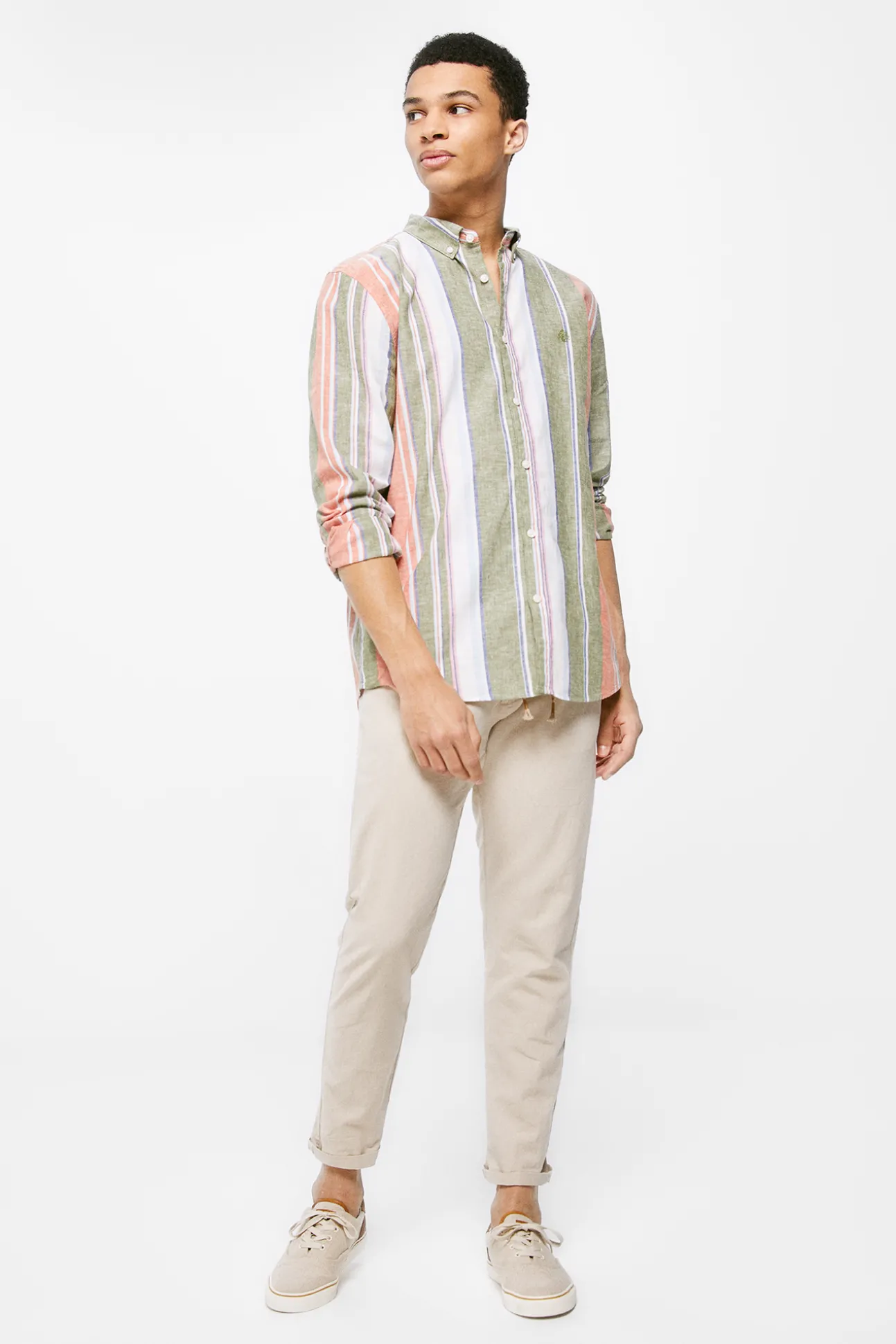 Camisa Lino Rayas