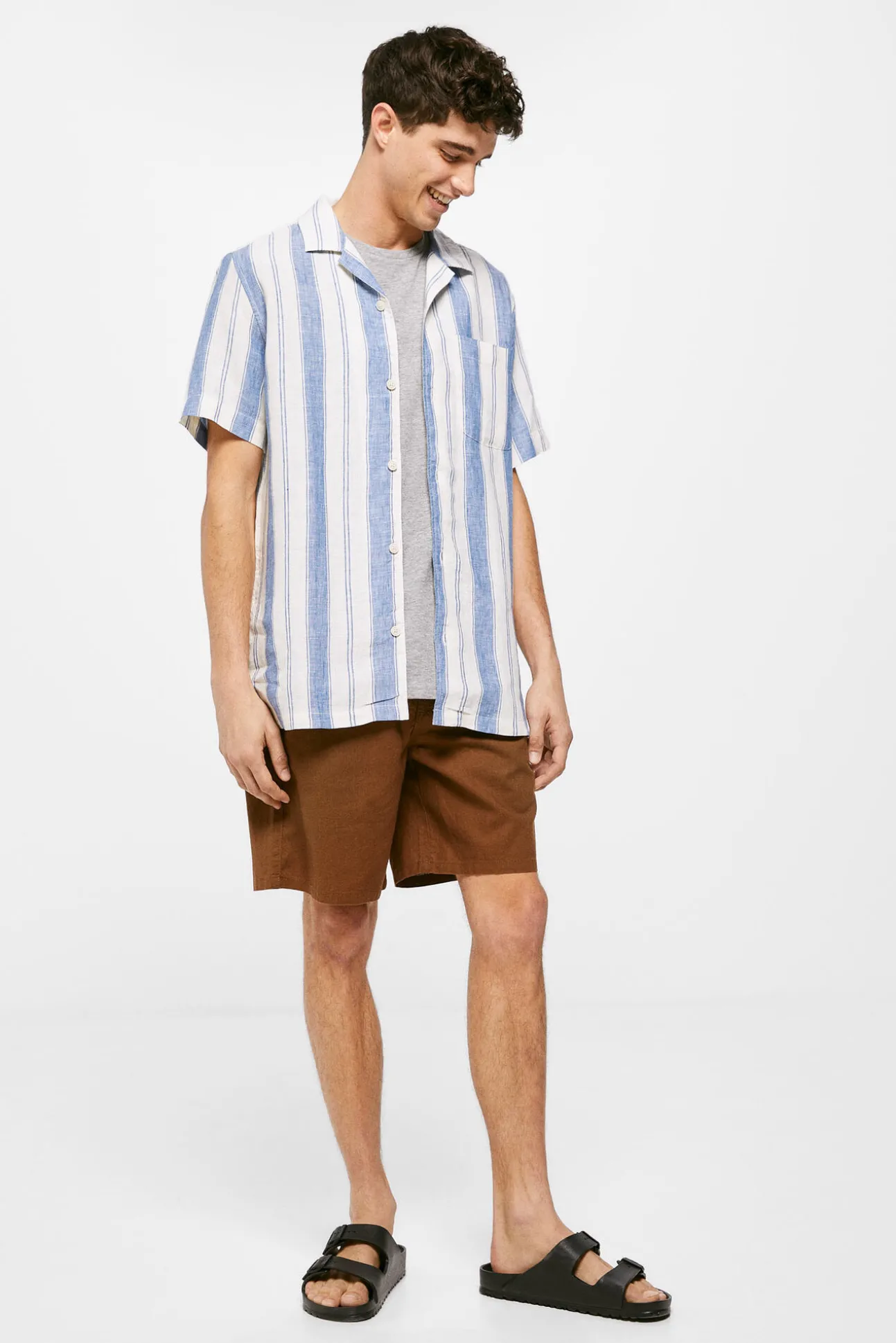 Camisa Lino Rayas
