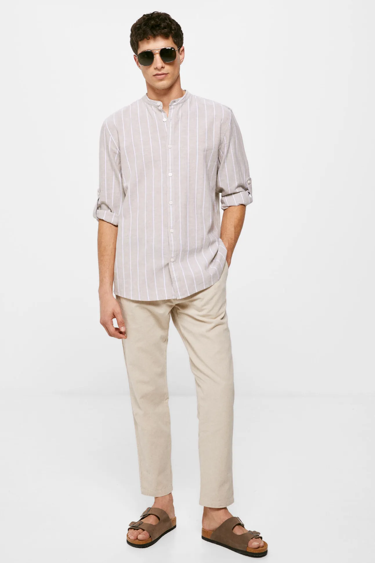 Camisa Lino Rayas
