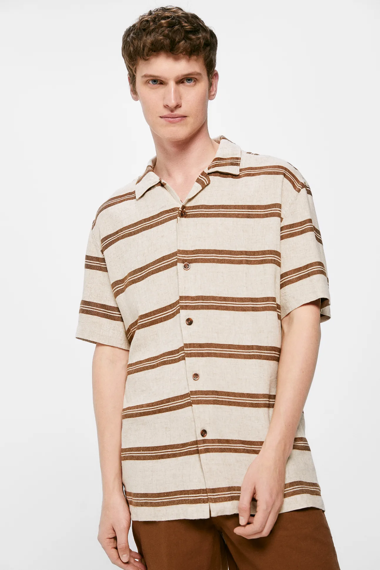 Camisa Lino Rayas