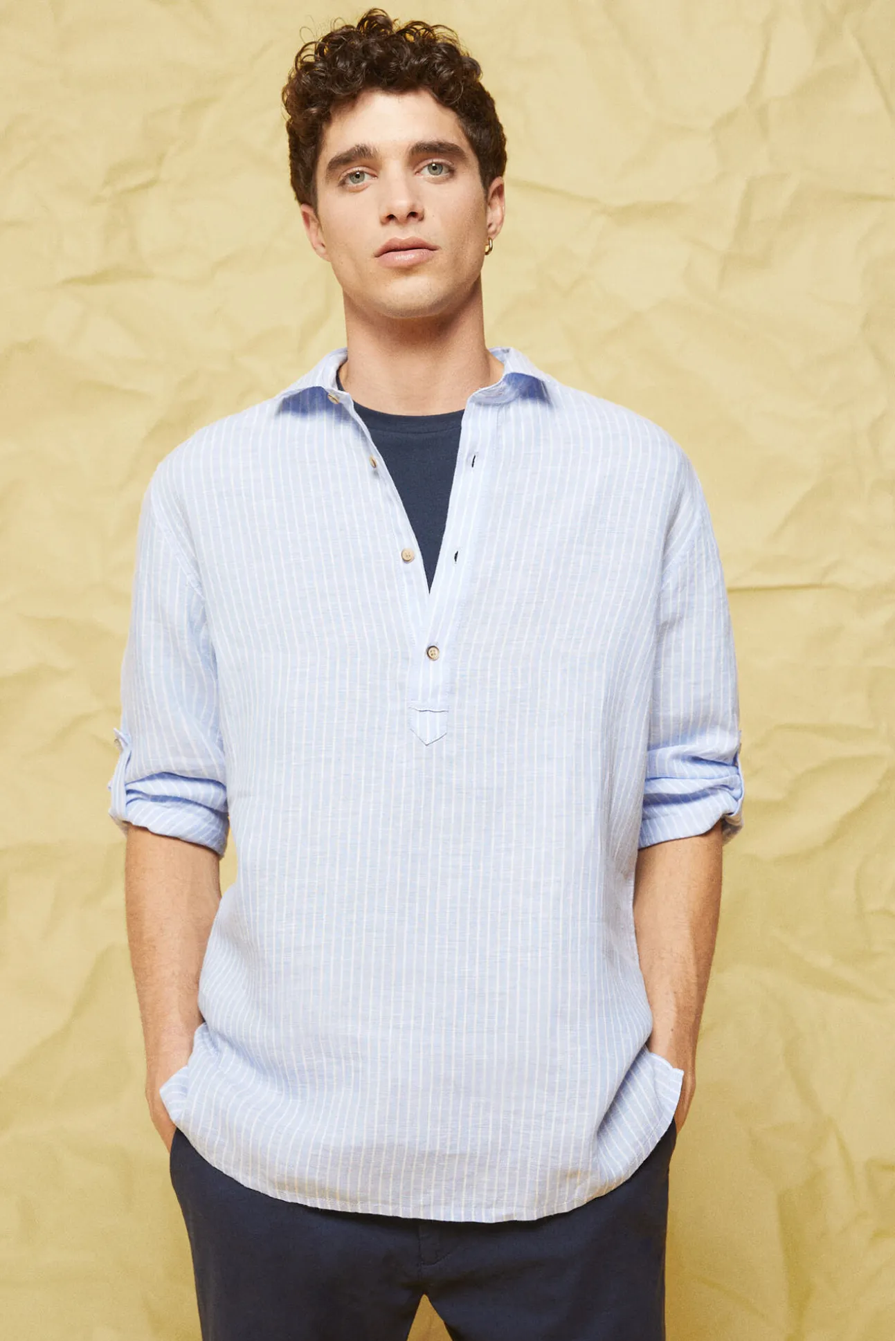 Camisa Lino Rayas