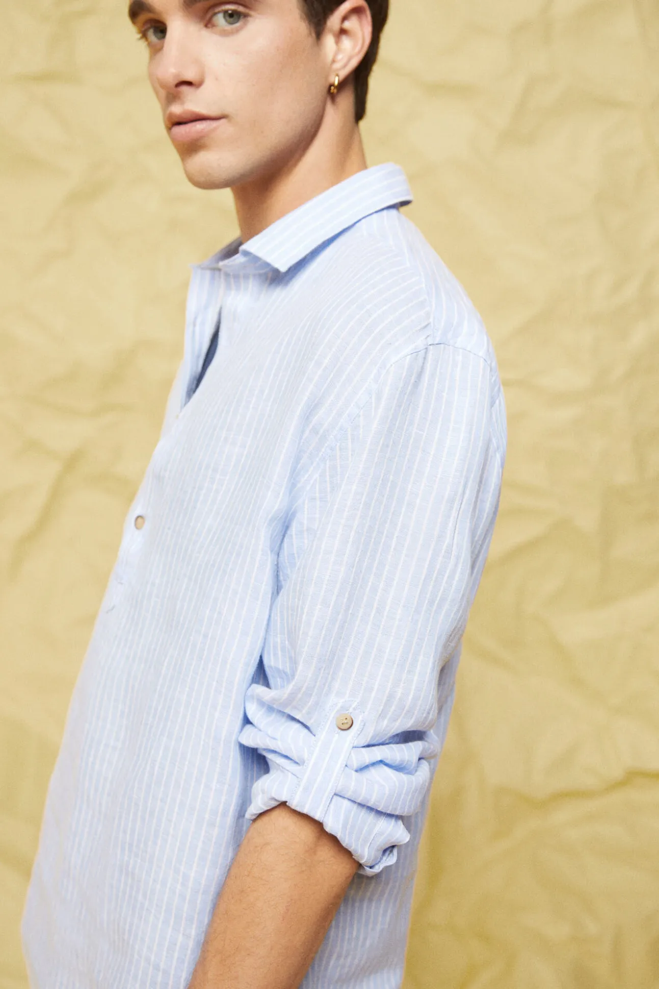 Camisa Lino Rayas