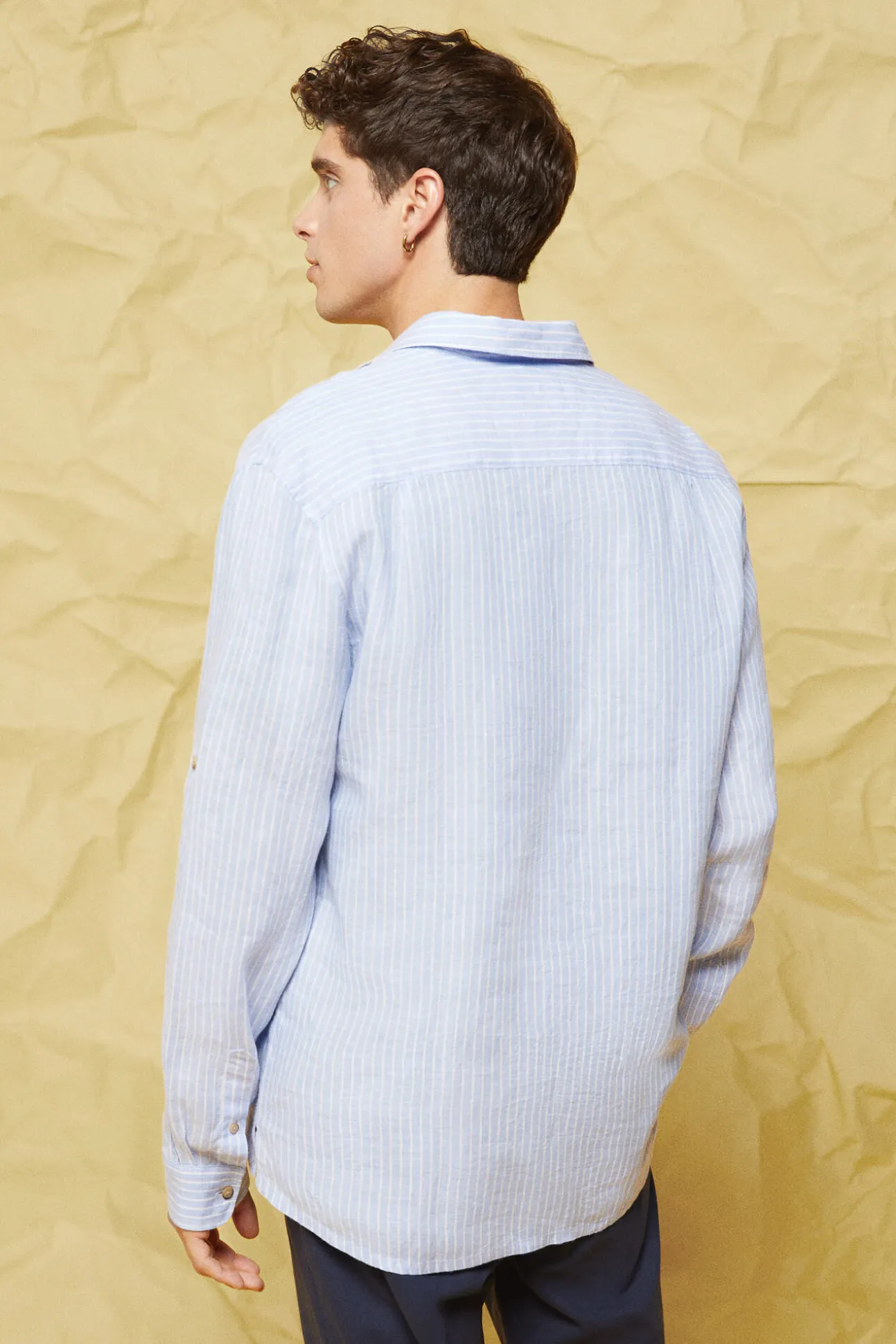 Camisa Lino Rayas