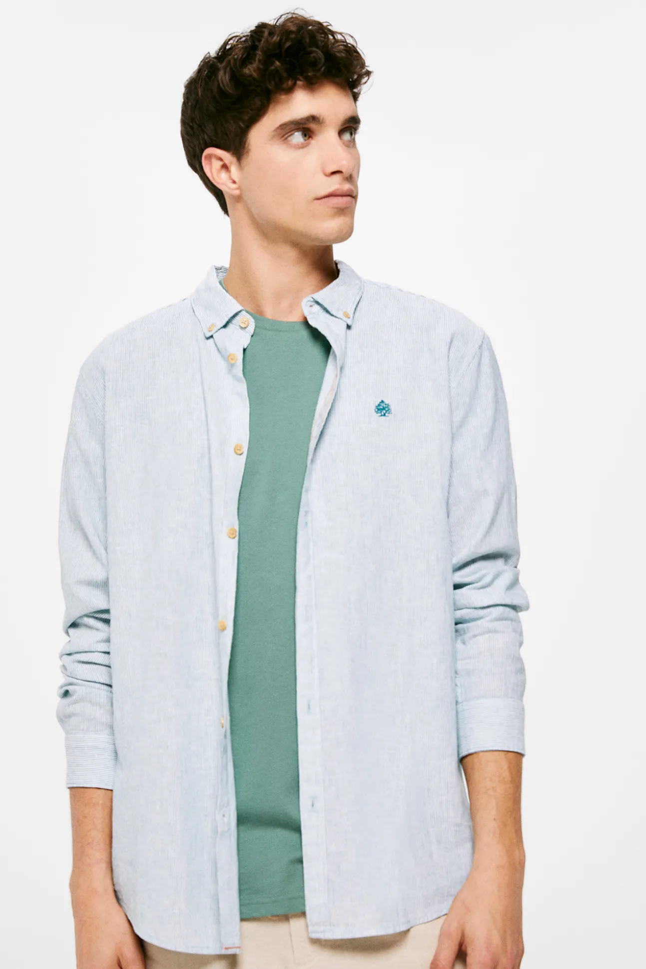 Camisa Lino Rayas