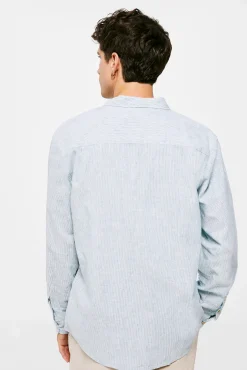 Camisa Lino Rayas