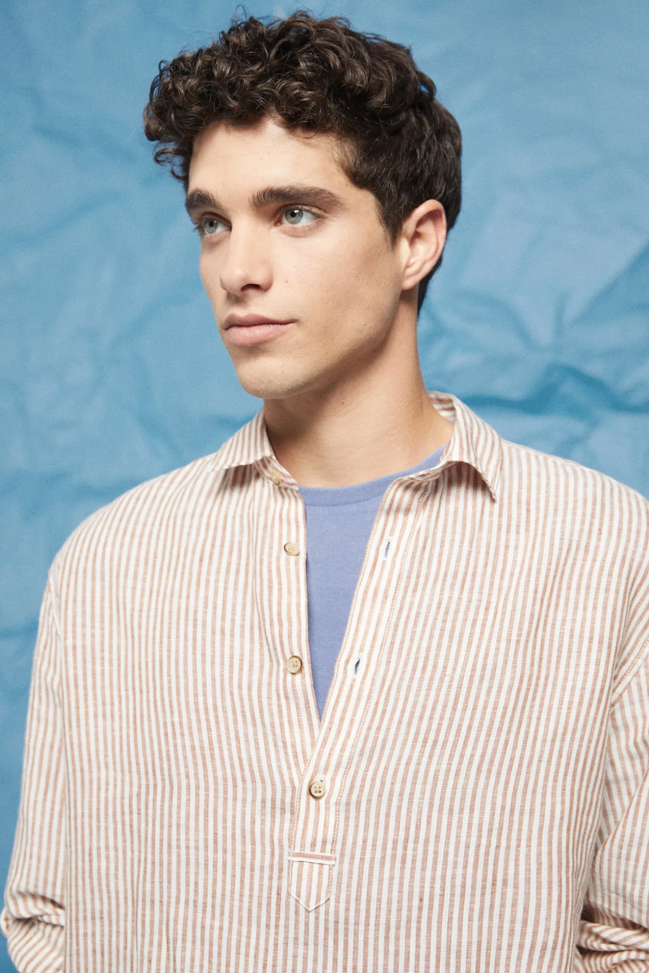 Camisa Lino Rayas