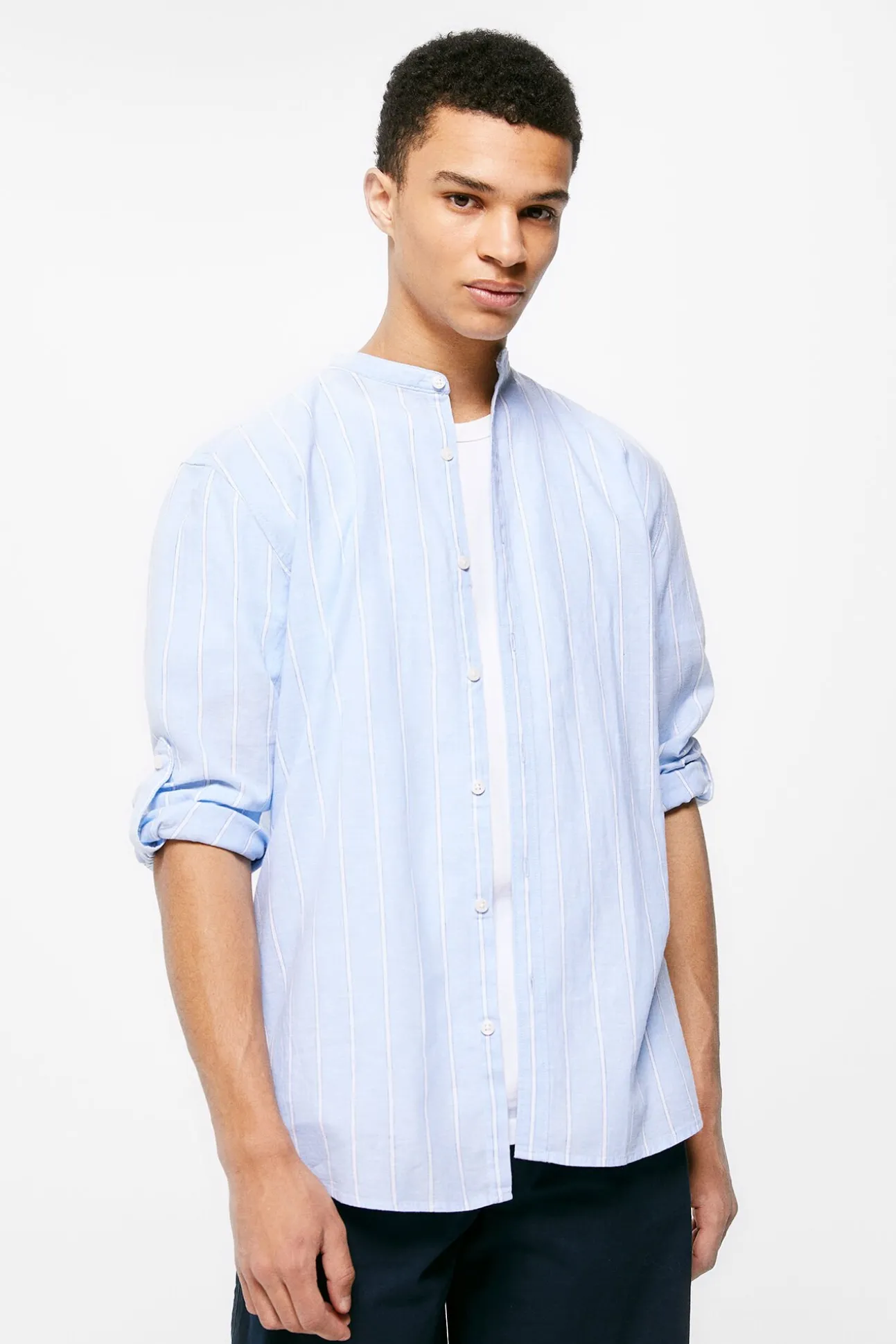 Camisa Lino Rayas