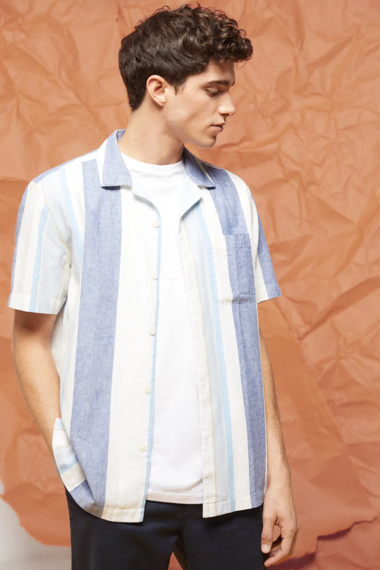Camisa Lino Rayas
