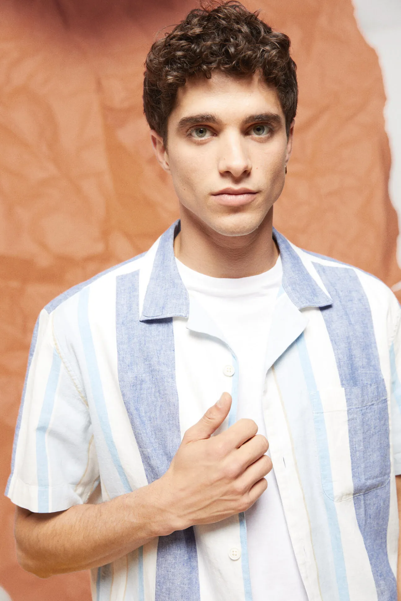 Camisa Lino Rayas