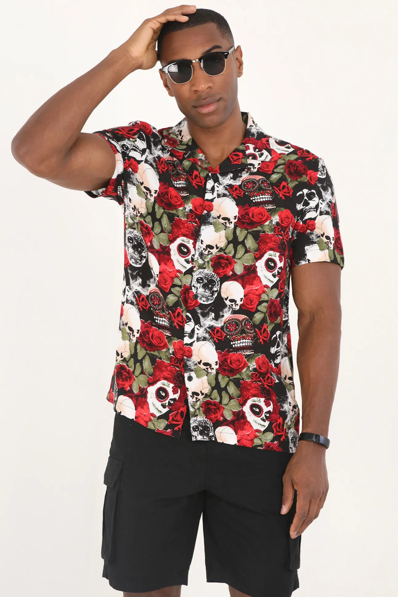 Camisa Manga Corta Y Estampada.