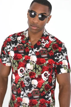 Camisa Manga Corta Y Estampada.