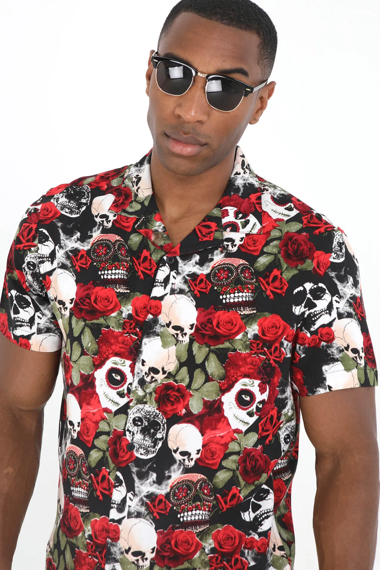 Camisa Manga Corta Y Estampada.