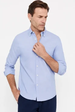 Camisa Oxford Liso Facil Plancha