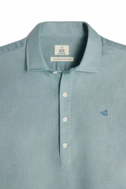 Camisa Polera Lino Manga Larga