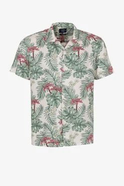 Camisa Relaxed Fit Estampado Tropical