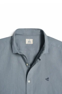 Camisa Slim Lino Manga Larga
