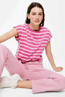 Camiseta Rayas Cuello Contraste