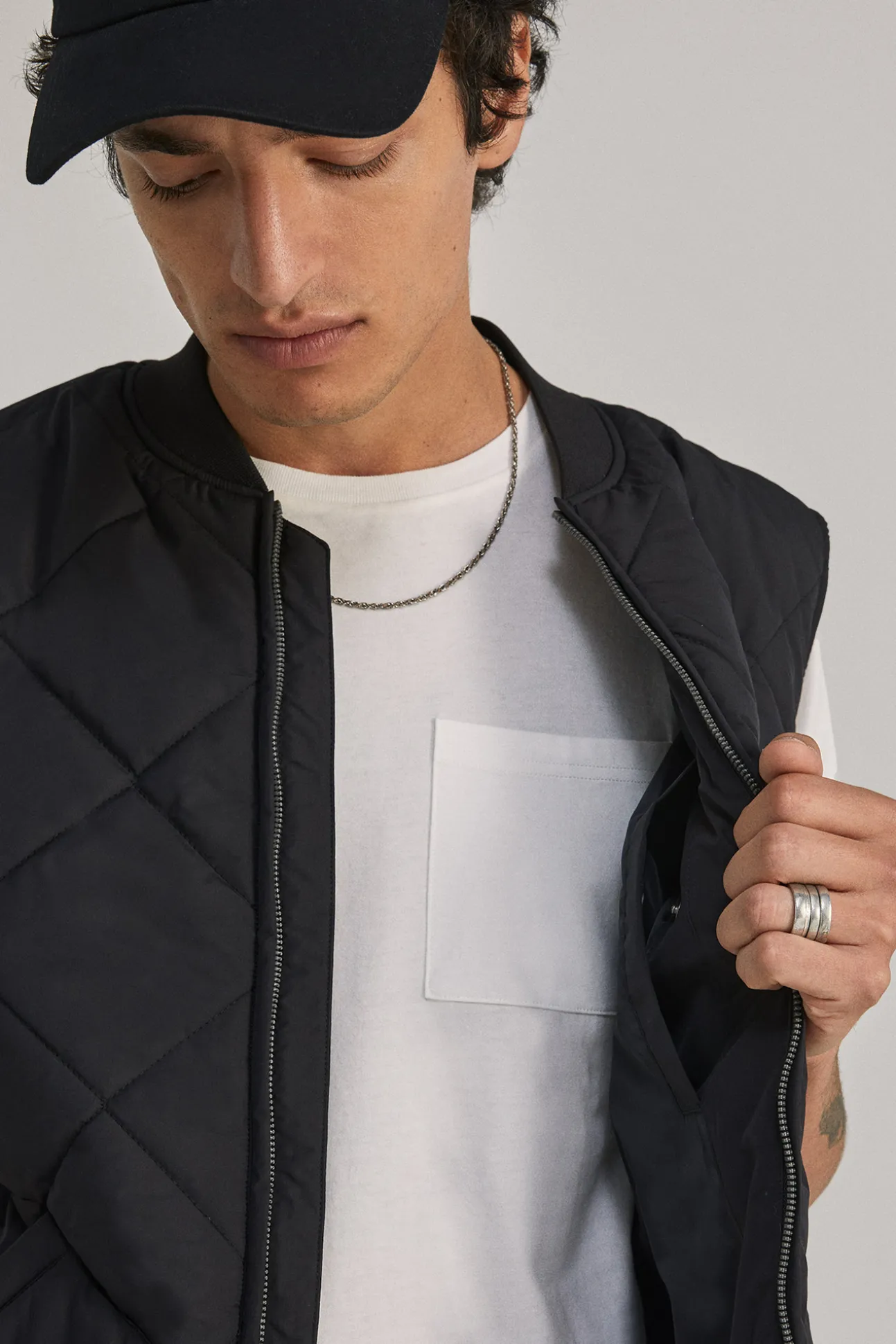 Chaleco Acolchado Cuello Bomber