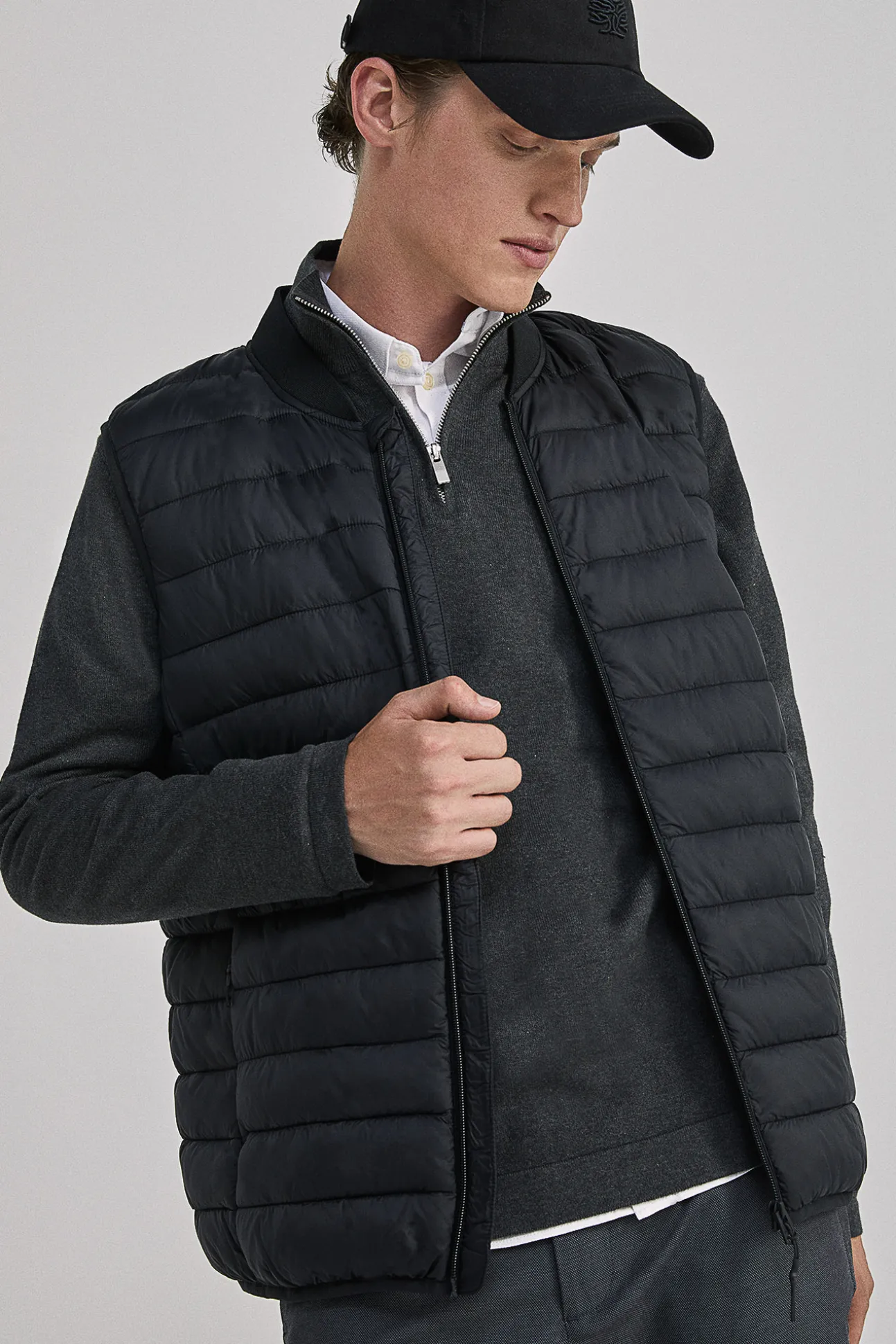 Chaleco Acolchado Cuello Bomber