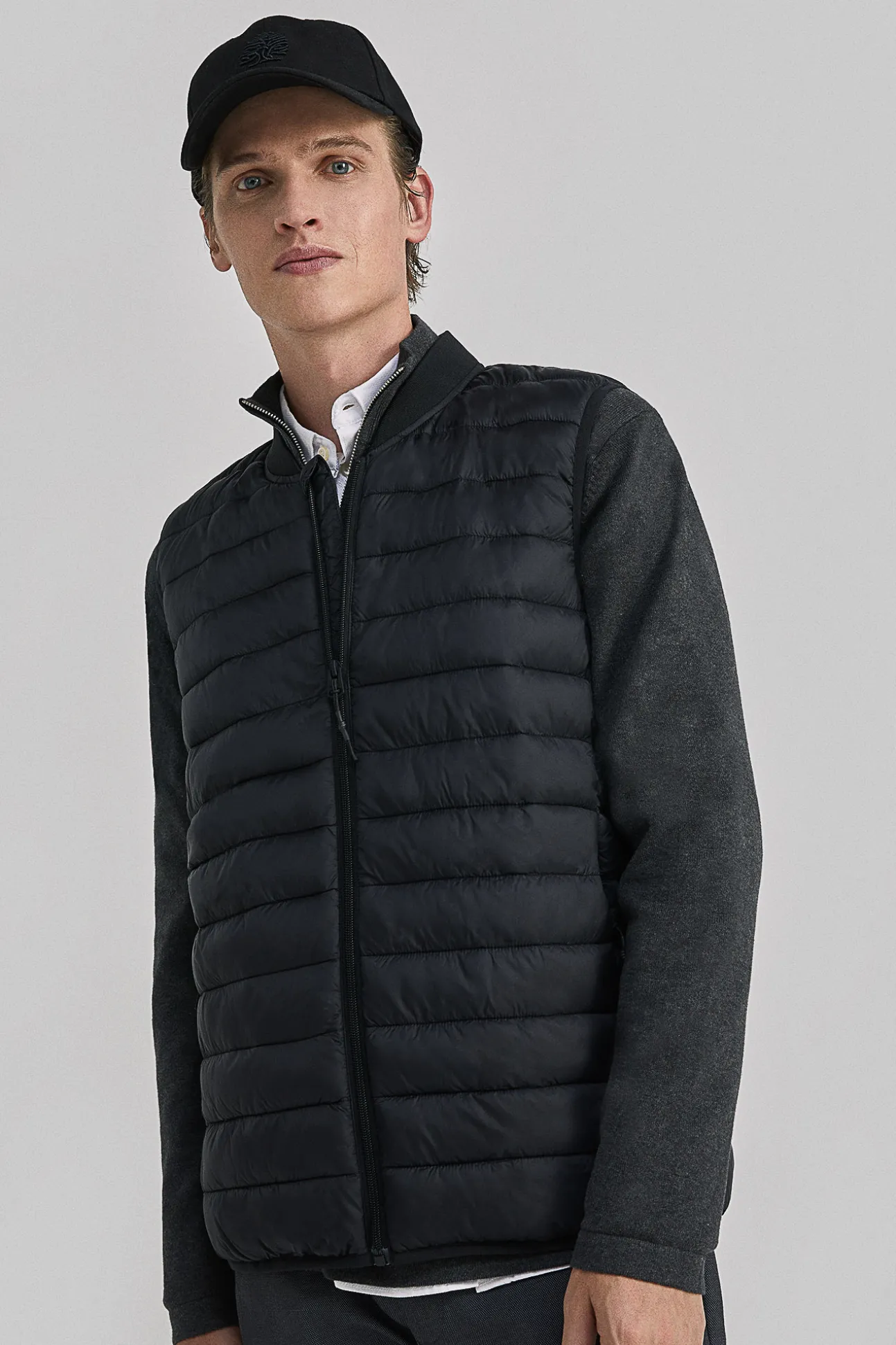 Chaleco Acolchado Cuello Bomber