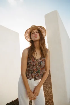 Chaleco En Sangalo Estampado