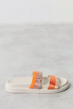 Chanclas Tiras Logo Naranja
