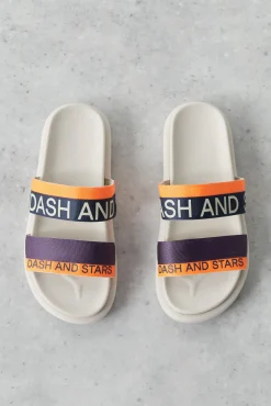 Chanclas Tiras Logo Naranja
