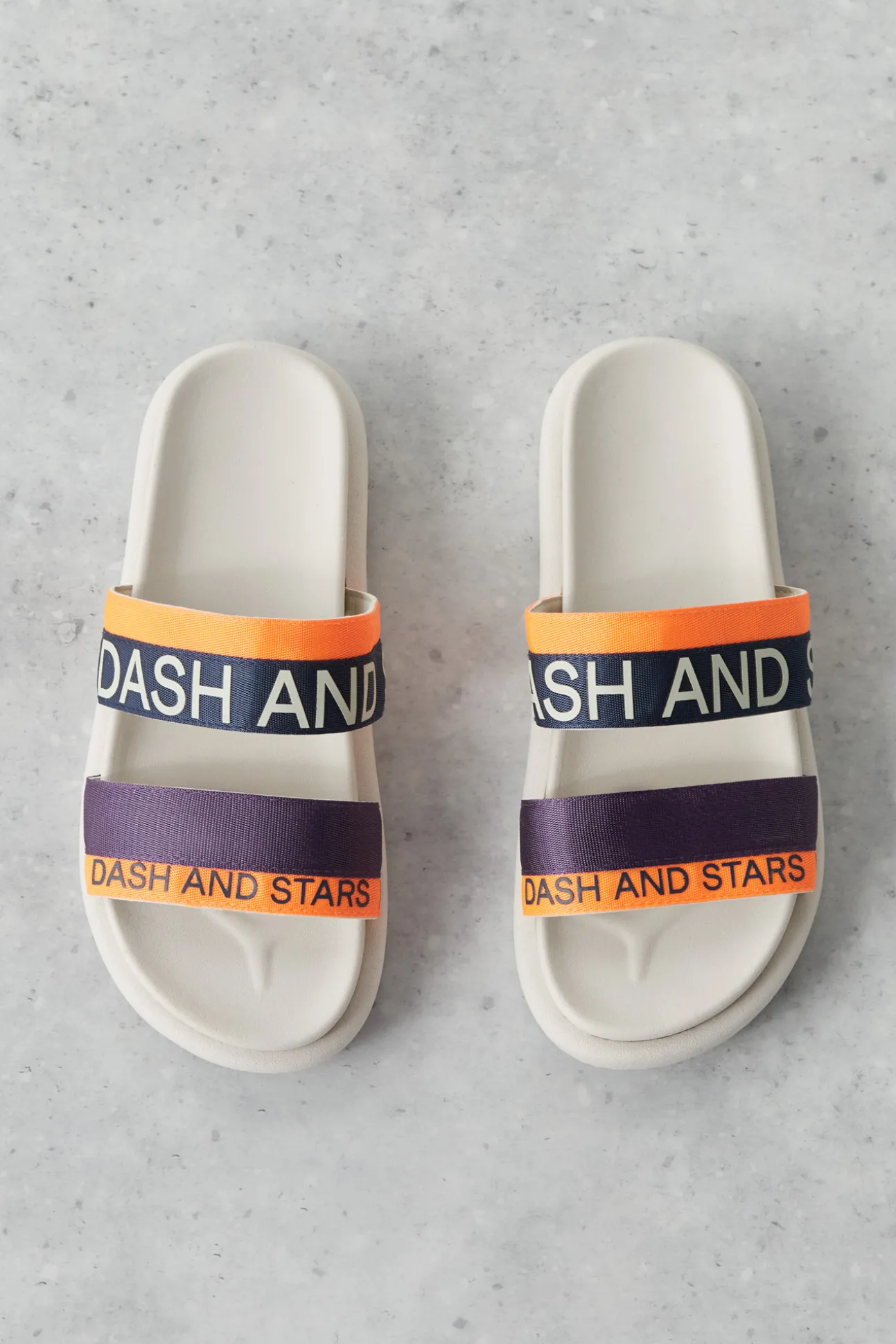 Chanclas Tiras Logo Naranja