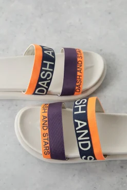 Chanclas Tiras Logo Naranja