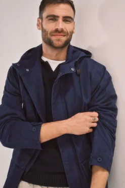 Chaqueta Con Capucha Algodon Lavado