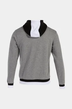 Chaqueta Con Capucha Confort Gris Melange Negro