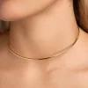 Choker Line Chain Baño Oro