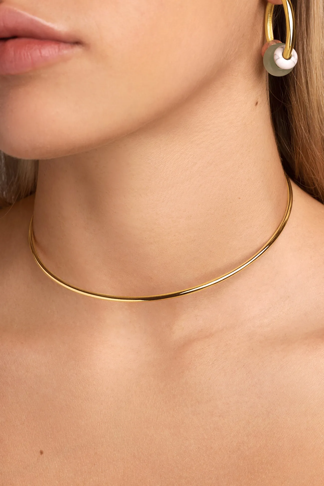 Choker Line Chain Baño Oro